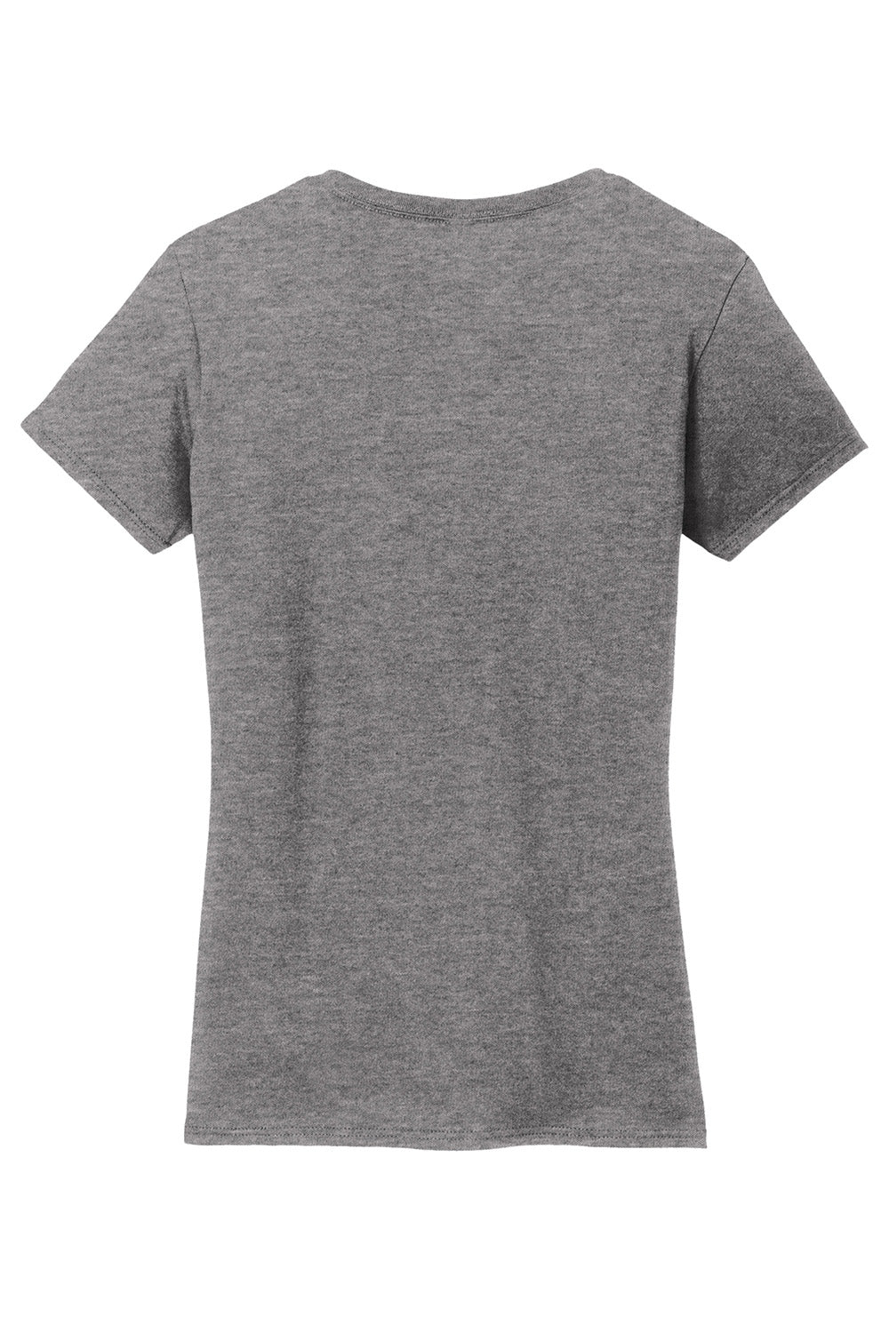 Gildan 5V00L/G500VL Womens Short Sleeve V-Neck T-Shirt Heather Graphite Grey Flat Back