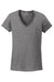 Gildan 5V00L/G500VL Womens Short Sleeve V-Neck T-Shirt Heather Graphite Grey Flat Front