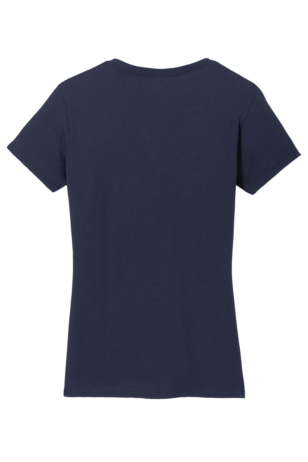 Gildan 5V00L/G500VL Womens Short Sleeve V-Neck T-Shirt Navy Blue Flat Back