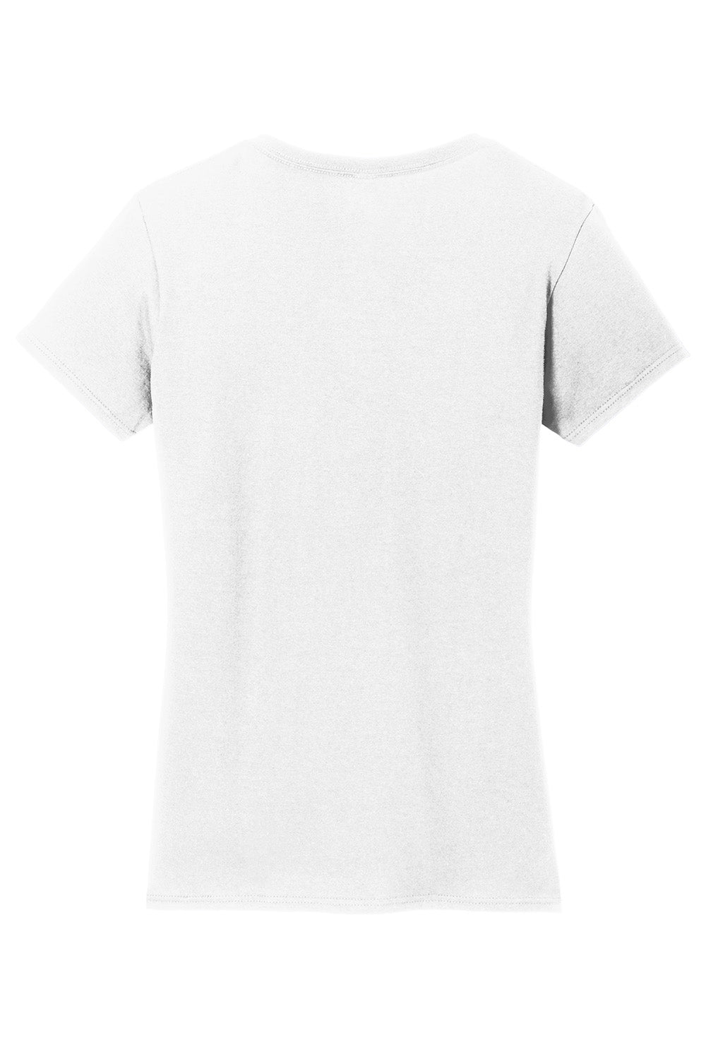 Gildan 5V00L/G500VL Womens Short Sleeve V-Neck T-Shirt White Flat Back