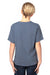 Threadfast Apparel 600A Youth Ultimate Short Sleeve Crewneck T-Shirt Heather Navy Blue Model Back