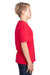 Threadfast Apparel 600A Youth Ultimate Short Sleeve Crewneck T-Shirt Red Model Side