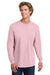 Comfort Colors 6014/C6014 Mens Long Sleeve Crewneck T-Shirt Blossom Pink Model Front