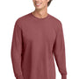 Comfort Colors Mens Long Sleeve Crewneck T-Shirt - Brick Red