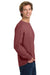 Comfort Colors 6014/C6014 Mens Long Sleeve Crewneck T-Shirt Brick Red Model Side