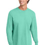 Comfort Colors Mens Long Sleeve Crewneck T-Shirt - Chalky Mint Green