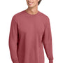 Comfort Colors Mens Long Sleeve Crewneck T-Shirt - Crimson Red