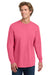 Comfort Colors 6014/C6014 Mens Long Sleeve Crewneck T-Shirt Crunchberry Pink Model Front