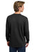 Comfort Colors 6014/C6014 Mens Long Sleeve Crewneck T-Shirt Graphite Grey Model Back