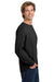 Comfort Colors 6014/C6014 Mens Long Sleeve Crewneck T-Shirt Graphite Grey Model Side