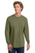 Comfort Colors 6014/C6014 Mens Long Sleeve Crewneck T-Shirt Khaki Brown Model Front