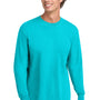 Comfort Colors Mens Long Sleeve Crewneck T-Shirt - Lagoon Blue