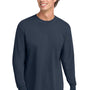 Comfort Colors Mens Long Sleeve Crewneck T-Shirt - Midnight Navy Blue