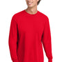 Comfort Colors Mens Long Sleeve Crewneck T-Shirt - Red