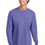 Comfort Colors Mens Long Sleeve Crewneck T-Shirt - Violet Purple