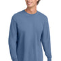 Comfort Colors Mens Long Sleeve Crewneck T-Shirt - Washed Denim Blue