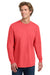 Comfort Colors 6014/C6014 Mens Long Sleeve Crewneck T-Shirt Watermelon Pink Model Front