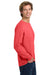 Comfort Colors 6014/C6014 Mens Long Sleeve Crewneck T-Shirt Watermelon Pink Model Side