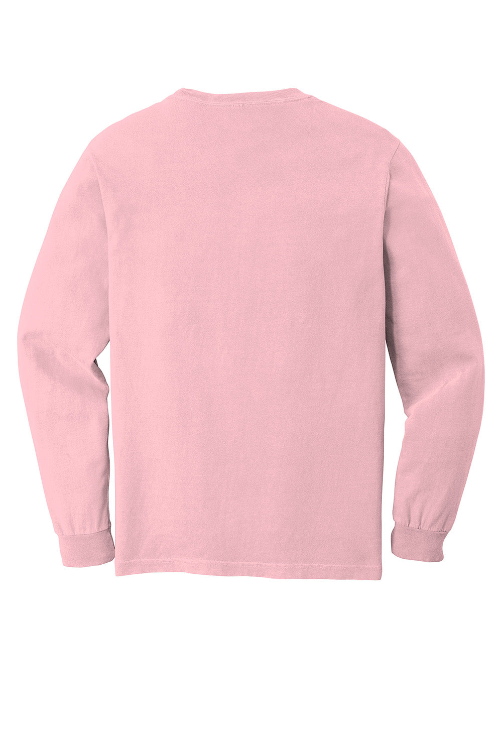 Comfort Colors 6014/C6014 Mens Long Sleeve Crewneck T-Shirt Blossom Pink Flat Back