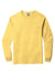 Comfort Colors 6014/C6014 Mens Long Sleeve Crewneck T-Shirt Butter Yellow Flat Front