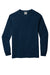 Comfort Colors 6014/C6014 Mens Long Sleeve Crewneck T-Shirt True Navy Blue Flat Front