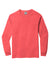 Comfort Colors 6014/C6014 Mens Long Sleeve Crewneck T-Shirt Watermelon Pink Flat Front