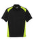 CornerStone CS416 Mens Select Moisture Wicking Short Sleeve Polo Shirt w/ Pocket Black/Shock Green Flat Front