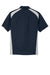 CornerStone CS416 Mens Select Moisture Wicking Short Sleeve Polo Shirt w/ Pocket Dark Navy Blue/Light Grey Flat Back