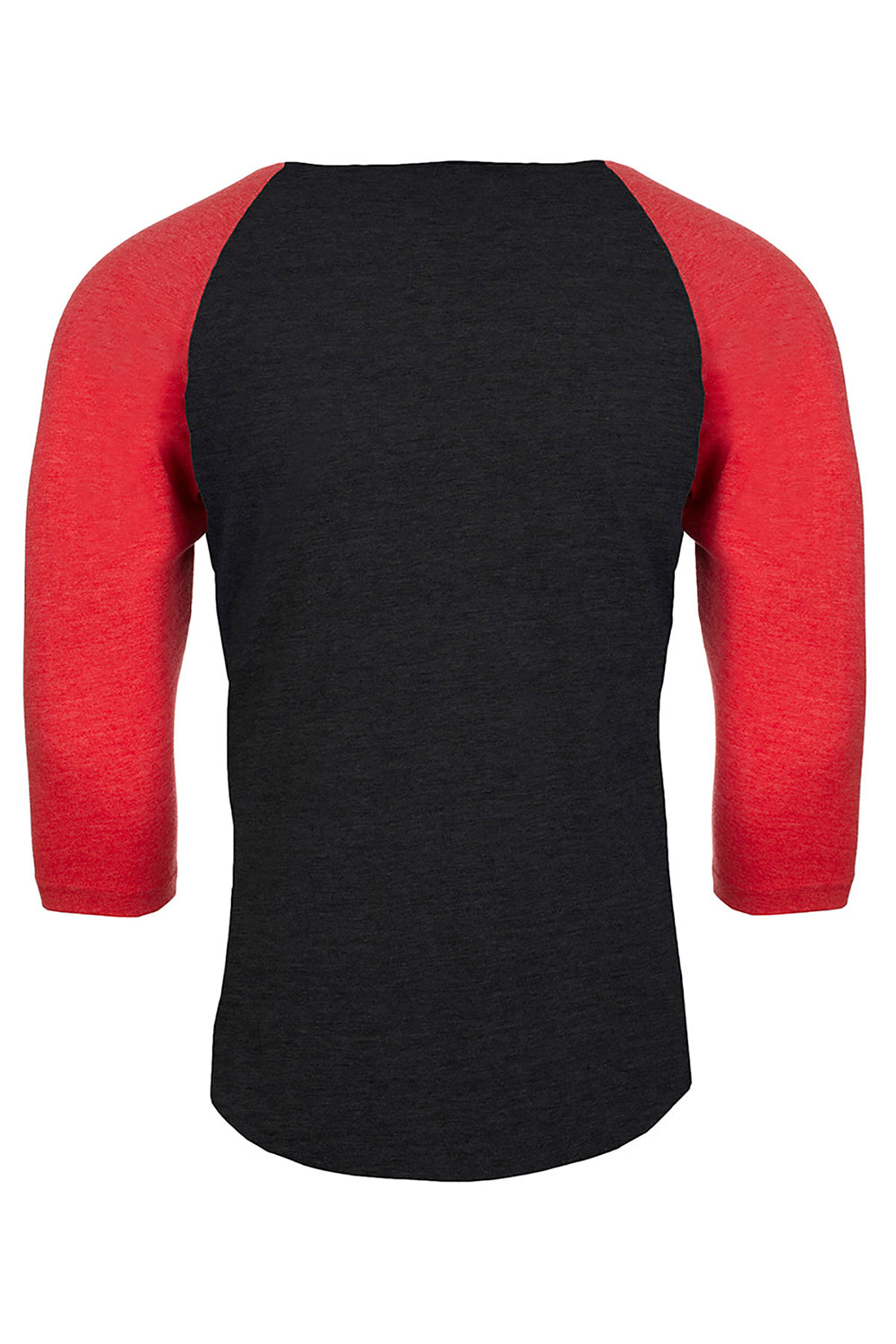 Next Level NL6051/6051 Mens Jersey 3/4 Sleeve Crewneck T-Shirt Vintage Red/Black Flat Back