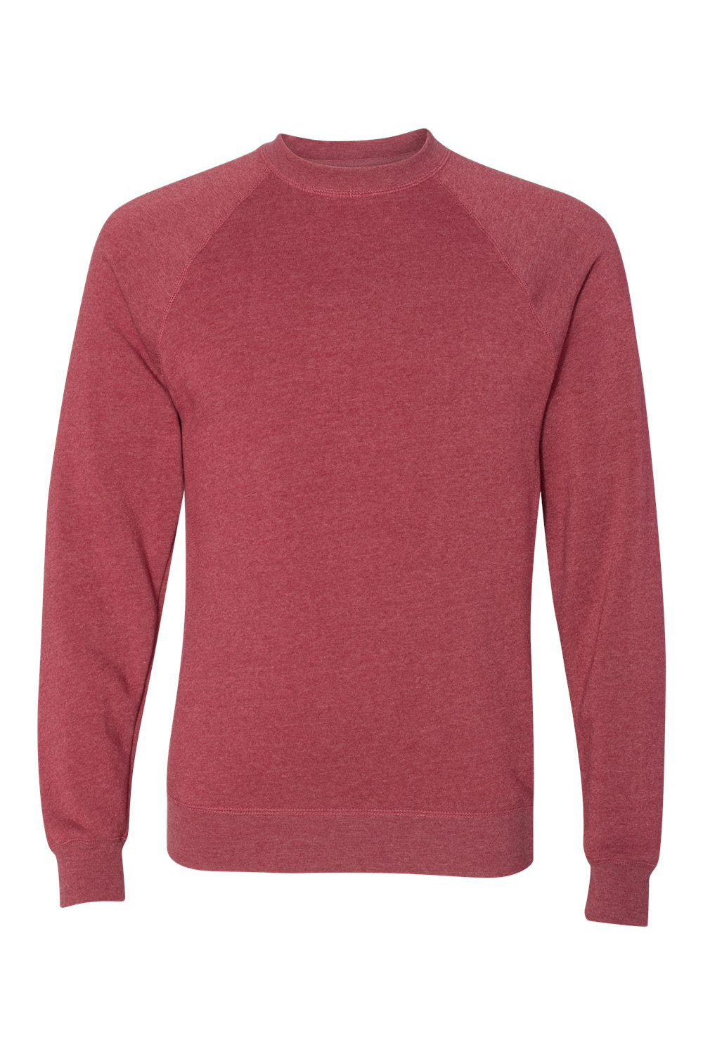 Independent Trading Co. PRM30SBC Mens Special Blend Crewneck Raglan Sweatshirt Crimson Red Flat Front