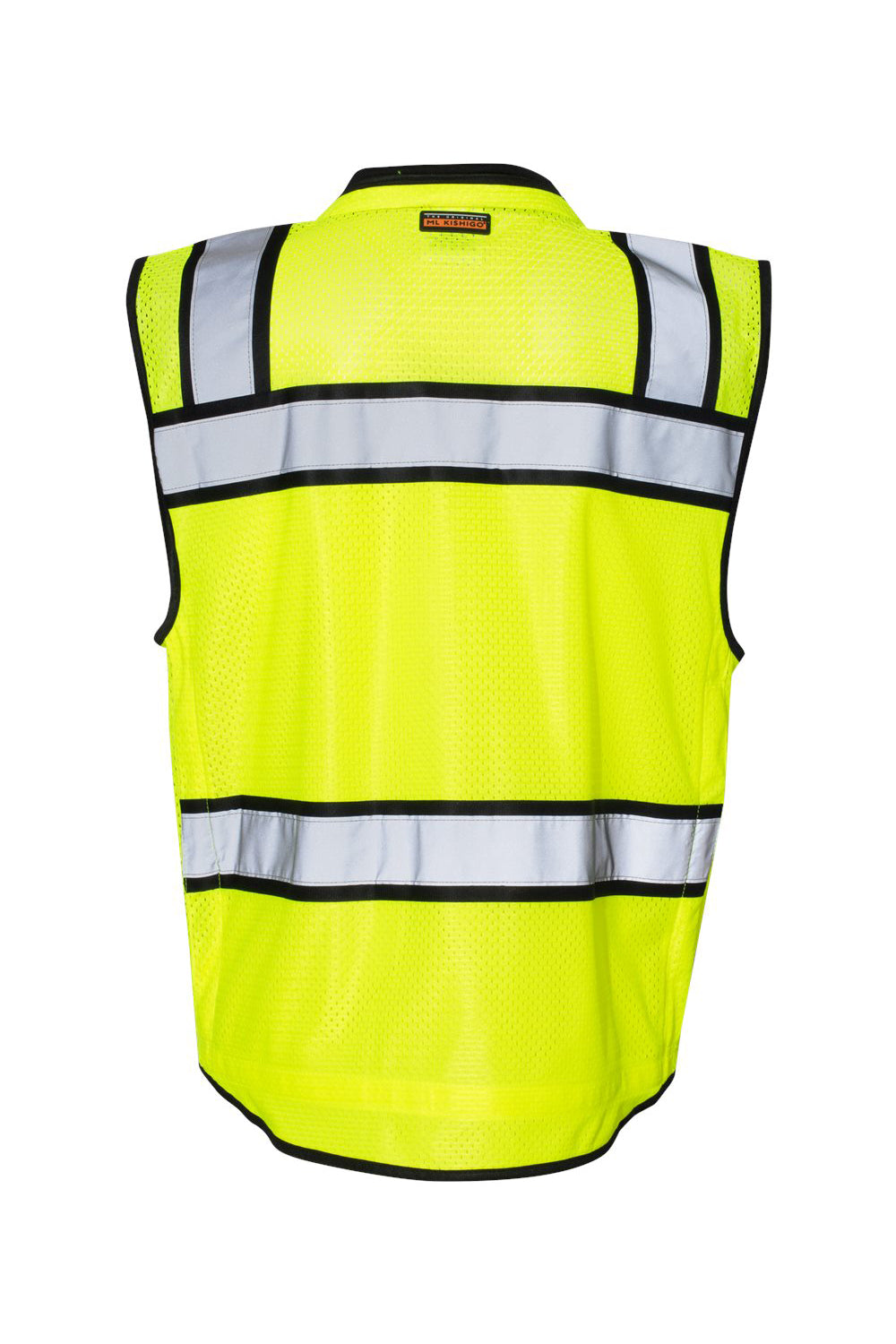 Kishigo S5004-5005 Mens High Performance Surveyors Vest Lime Green Flat Back