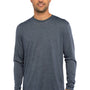 Next Level Mens Jersey Long Sleeve Crewneck T-Shirt - Indigo Blue