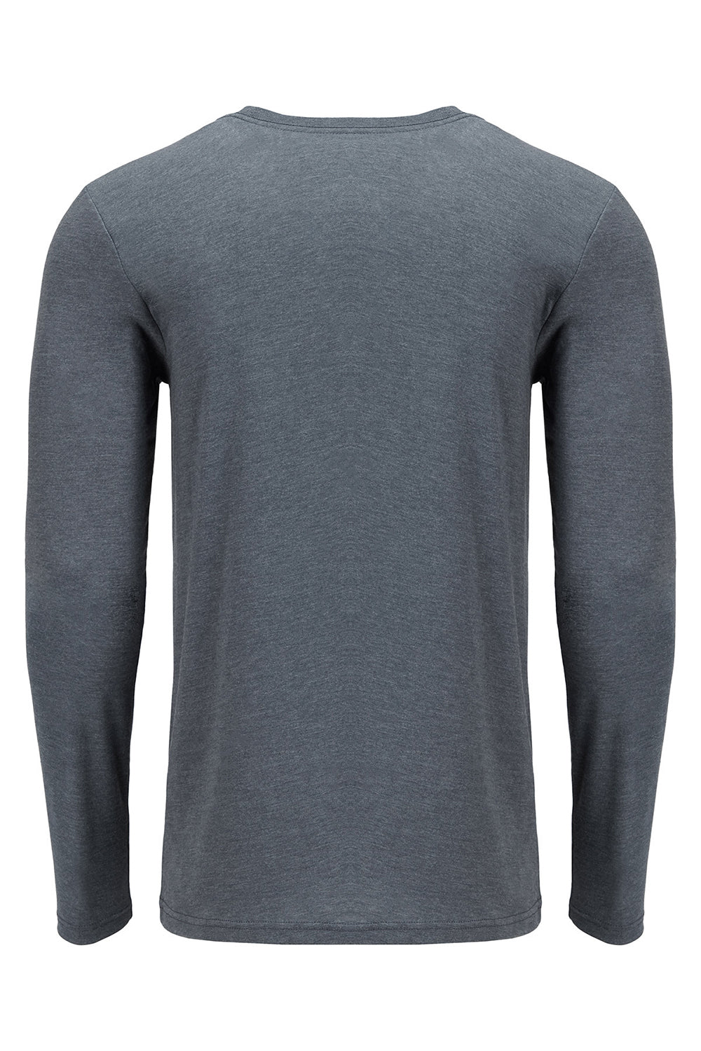 Next Level 6071 Mens Jersey Long Sleeve Crewneck T-Shirt Indigo Blue Flat Back