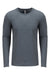 Next Level 6071 Mens Jersey Long Sleeve Crewneck T-Shirt Indigo Blue Flat Front