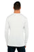 Next Level 6071 Mens Jersey Long Sleeve Crewneck T-Shirt Heather White Model Back