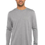 Next Level Mens Jersey Long Sleeve Crewneck T-Shirt - Heather Grey