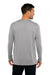 Next Level 6071 Mens Jersey Long Sleeve Crewneck T-Shirt Heather Grey Model Back