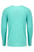 Next Level 6071 Mens Jersey Long Sleeve Crewneck T-Shirt Tahiti Blue Flat Back