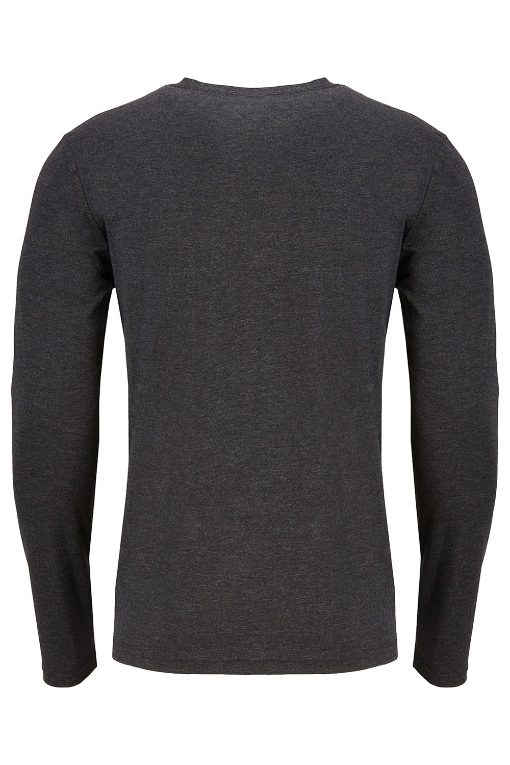 Next Level 6071 Mens Jersey Long Sleeve Crewneck T-Shirt Vintage Black Flat Back