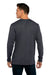 Next Level 6071 Mens Jersey Long Sleeve Crewneck T-Shirt Vintage Navy Blue Model Back