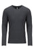 Next Level 6071 Mens Jersey Long Sleeve Crewneck T-Shirt Vintage Navy Blue Flat Front