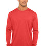 Next Level Mens Jersey Long Sleeve Crewneck T-Shirt - Vintage Red