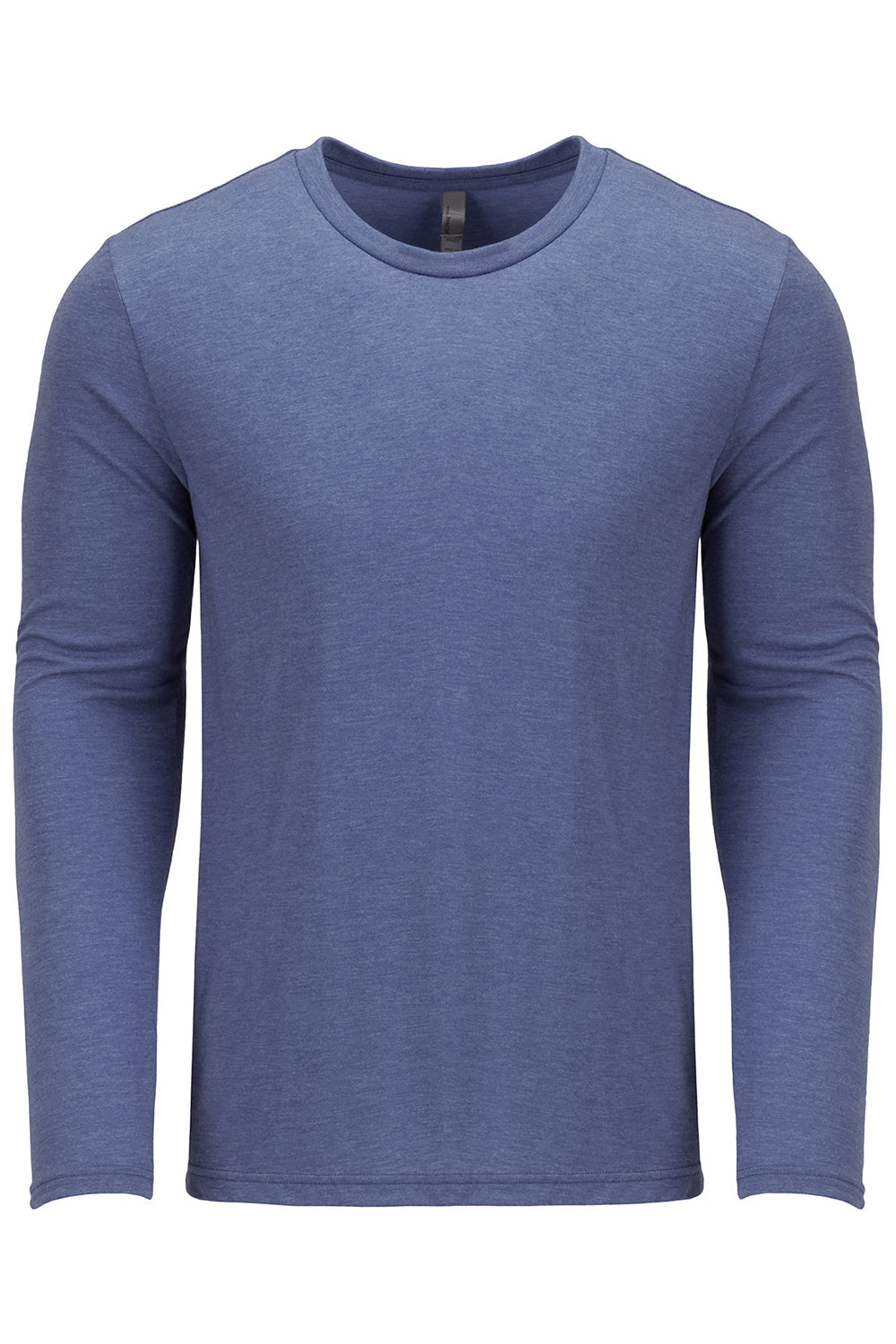 Next Level 6071 Mens Jersey Long Sleeve Crewneck T-Shirt Vintage Royal Blue Flat Front