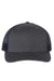 Richardson 112 Mens Snapback Trucker Hat Charcoal Grey/Navy Blue Flat Front