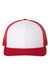 Richardson 112 Mens Snapback Trucker Hat White/Red Flat Front