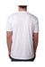 Next Level 6240 Mens CVC Jersey Short Sleeve V-Neck T-Shirt White Model Back