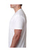 Next Level 6240 Mens CVC Jersey Short Sleeve V-Neck T-Shirt White Model Side