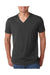 Next Level 6240 Mens CVC Jersey Short Sleeve V-Neck T-Shirt Charcoal Grey Model Front