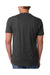 Next Level 6240 Mens CVC Jersey Short Sleeve V-Neck T-Shirt Charcoal Grey Model Back