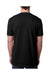 Next Level 6240 Mens CVC Jersey Short Sleeve V-Neck T-Shirt Black Model Back